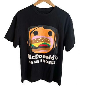Cactus Jack CPFM 4 CJ Large Travis Scott McDonald’s Burger Mouth T Shirt Black L